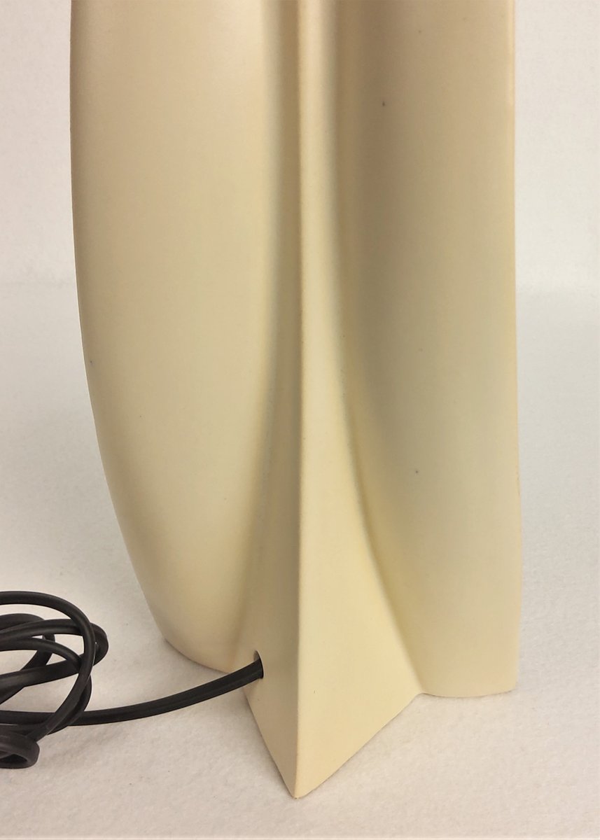 Mid-Century Aerospace Concorde White Ceramic Table Lamp