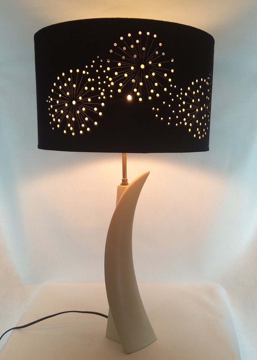 Mid-Century Aerospace Concorde White Ceramic Table Lamp