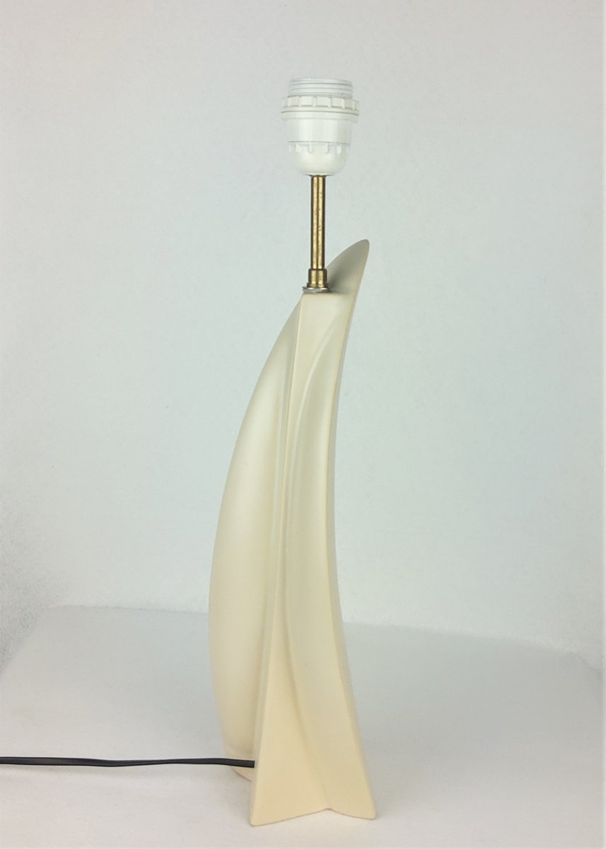 Mid-Century Aerospace Concorde White Ceramic Table Lamp