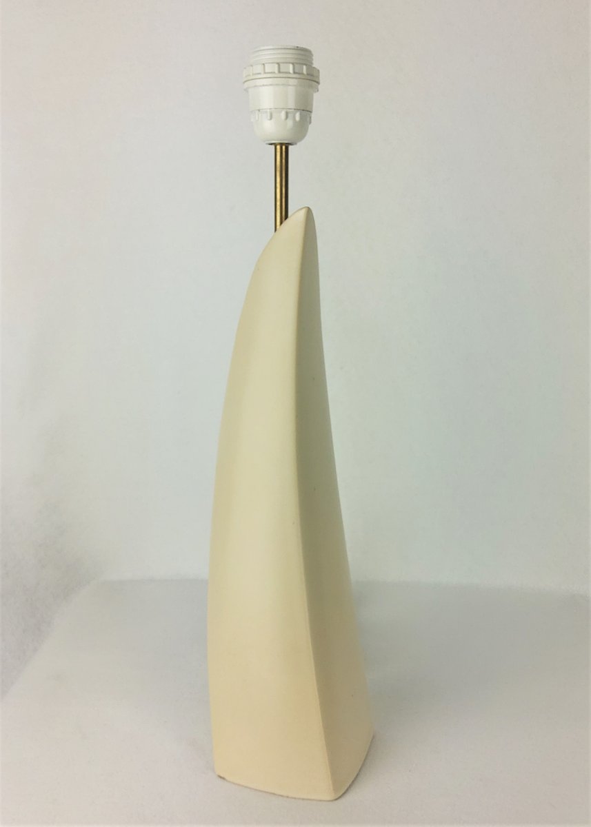 Mid-Century Aerospace Concorde White Ceramic Table Lamp