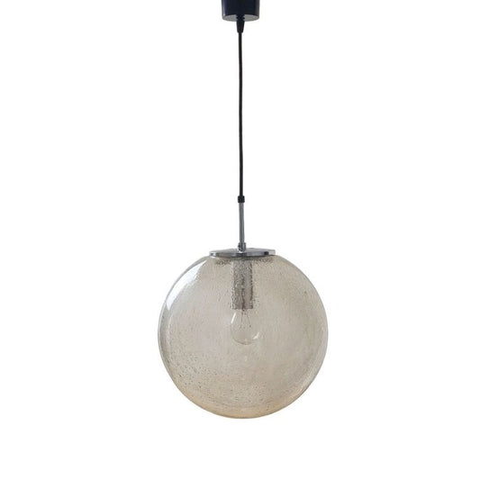 Mid-Century Air-Bubbled Glass Globe Ceiling Light from Limburg, 1970s