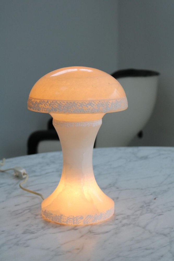 Mid-Century Alabaster Mushroom Table Lamp, Italy, 1960s-FJP-1791283