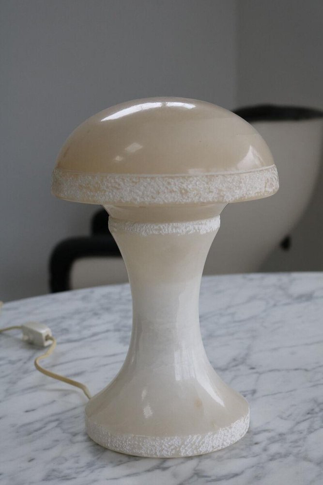 Mid-Century Alabaster Mushroom Table Lamp, Italy, 1960s-FJP-1791283