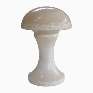 Mid-Century Alabaster Mushroom Table Lamp, Italy, 1960s-FJP-1791283