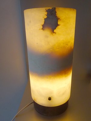 Mid-Century Alabaster Tube Lamp, 1950s-GT-621559