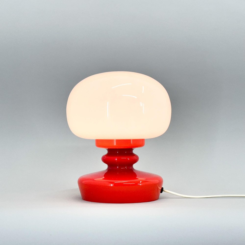 Mid-Century All-Glass Table Lamp attributed to Osvetlovaci, Czechoslovakia, 1970s