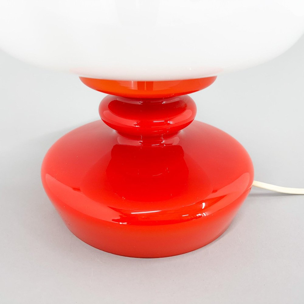 Mid-Century All-Glass Table Lamp attributed to Osvetlovaci, Czechoslovakia, 1970s