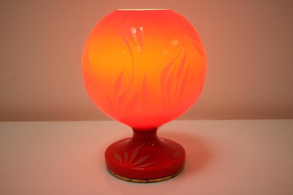 Mid-Century All Glass Table Lamp by Osvětlovací Sklo N.P. for Valašské Meuiříčí, 1970s-TZ-1059295