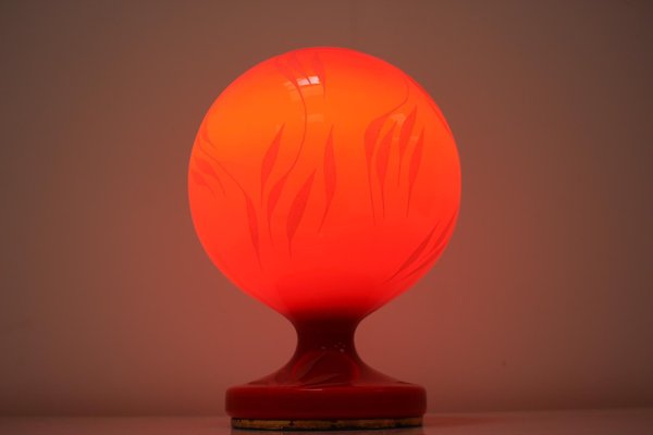 Mid-Century All Glass Table Lamp by Osvětlovací Sklo N.P. for Valašské Meuiříčí, 1970s-TZ-1059295