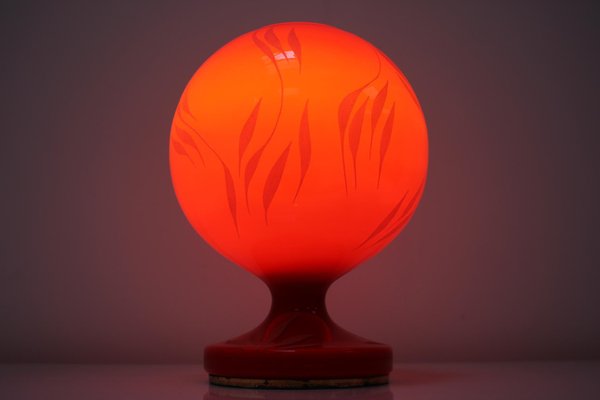 Mid-Century All Glass Table Lamp by Osvětlovací Sklo N.P. for Valašské Meuiříčí, 1970s-TZ-1059295