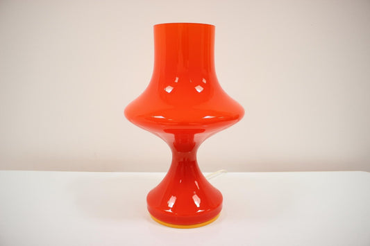 Mid-Century All-Glass Table Lamp by Valašské Mezirici, 1970s