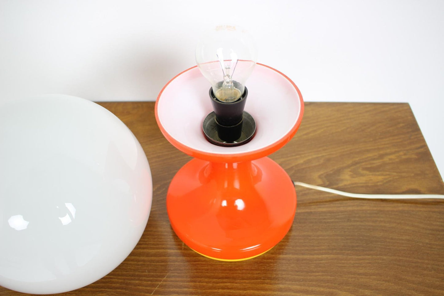 Mid-Century All Glass Table Lamp from Valasske Mezirici, Czechoslovakia, 1970s