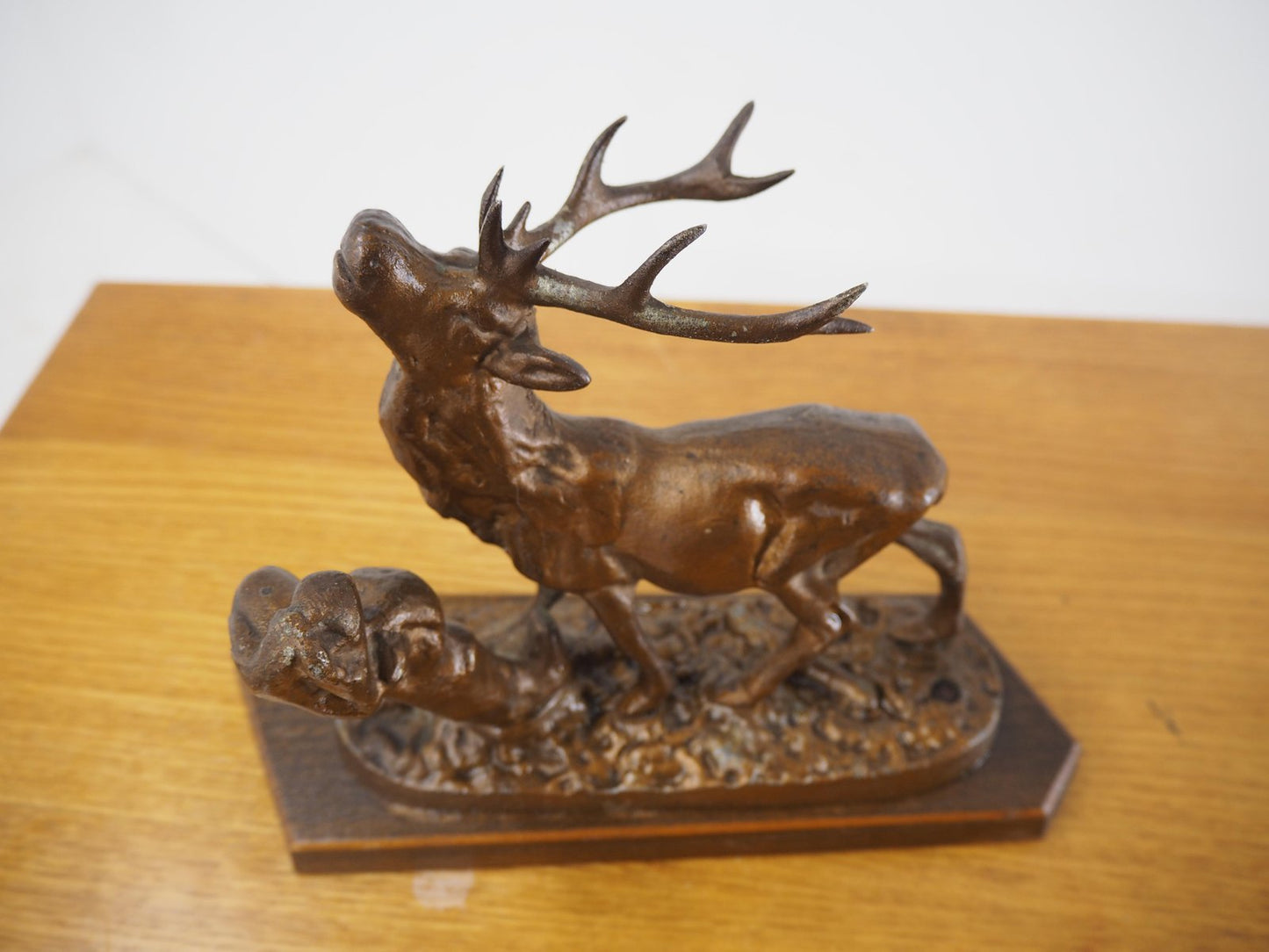 Mid-Century Alloy Deer Sculpture, Czechoslovakia, 1960s