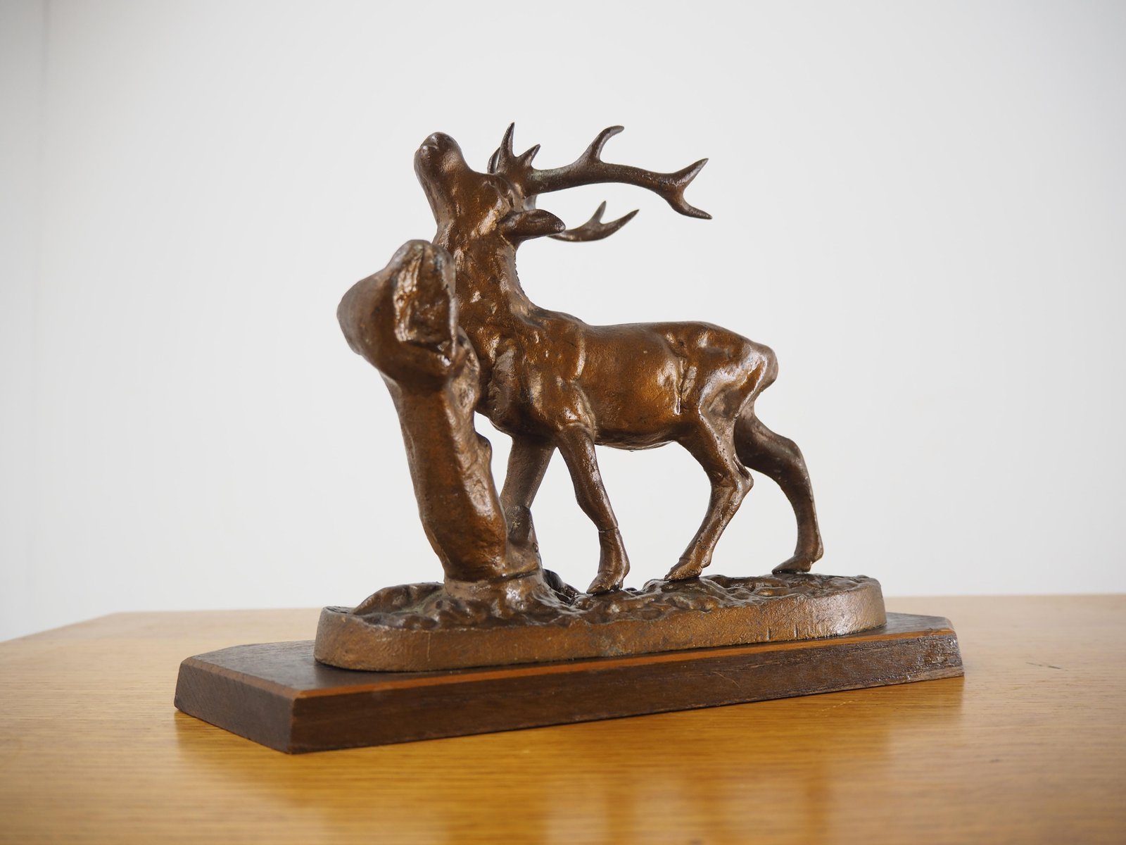 Mid-Century Alloy Deer Sculpture, Czechoslovakia, 1960s