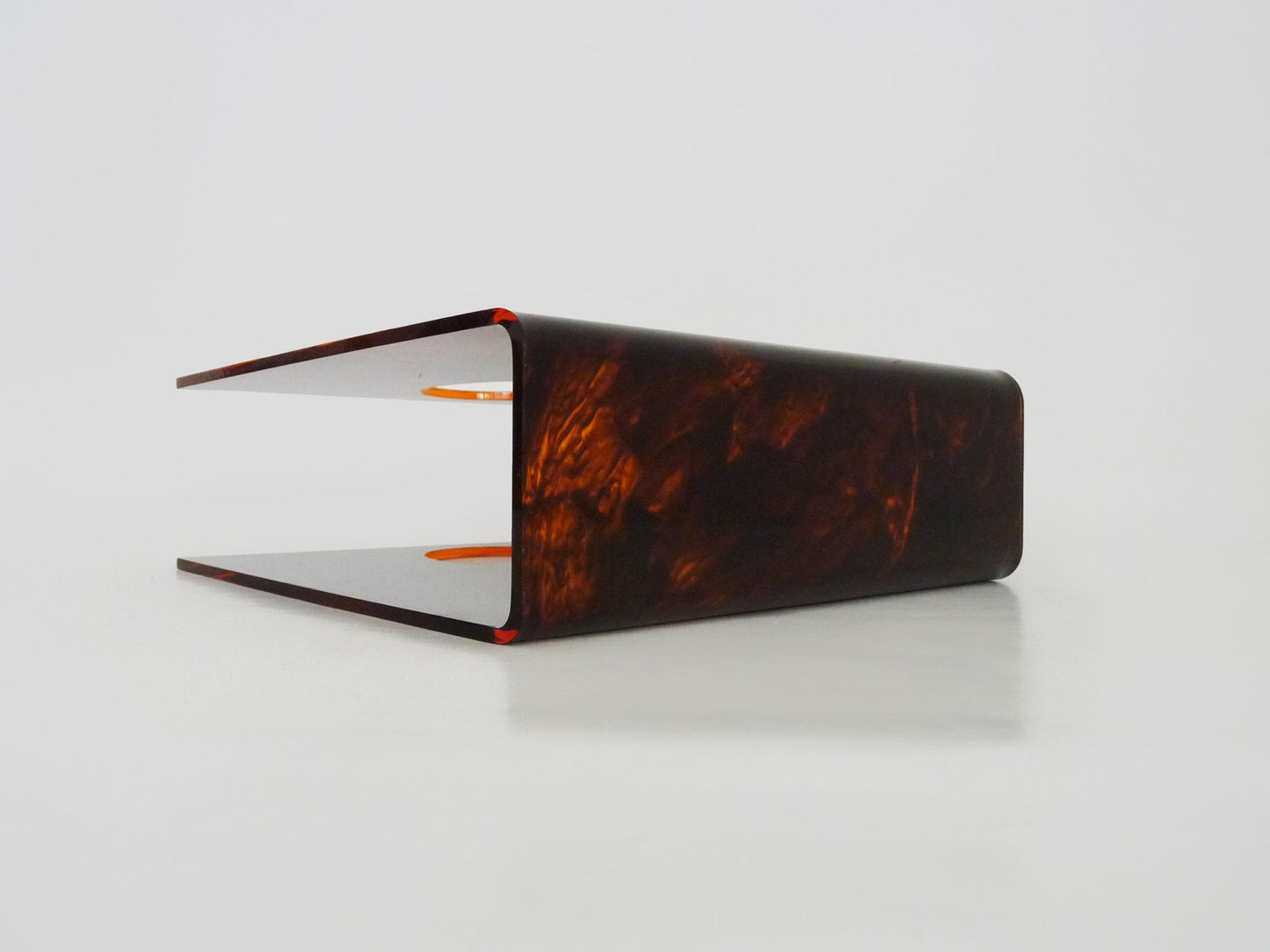 Mid-Century Alpac Magazine Rack in Faux Tortoiseshell Acrylic Glass, 1970s