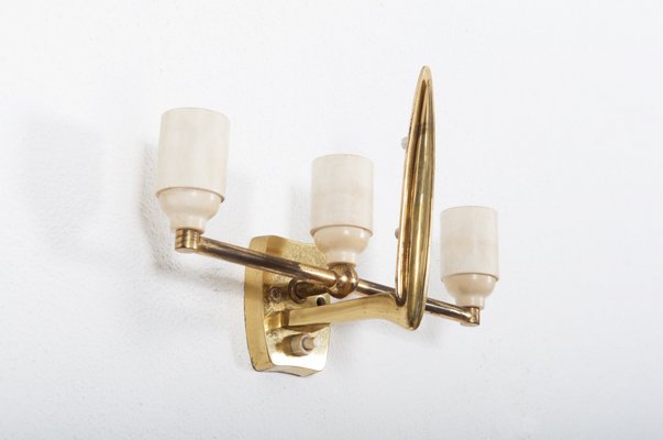 Mid-Century Alraune Brass and Acrylic Glass Sconce by J. T. Kalmar, 1950s-AX-697283