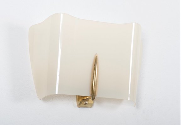 Mid-Century Alraune Brass and Acrylic Glass Sconce by J. T. Kalmar, 1950s-AX-697283