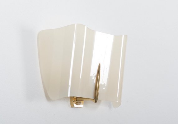 Mid-Century Alraune Brass and Acrylic Glass Sconce by J. T. Kalmar, 1950s-AX-697283