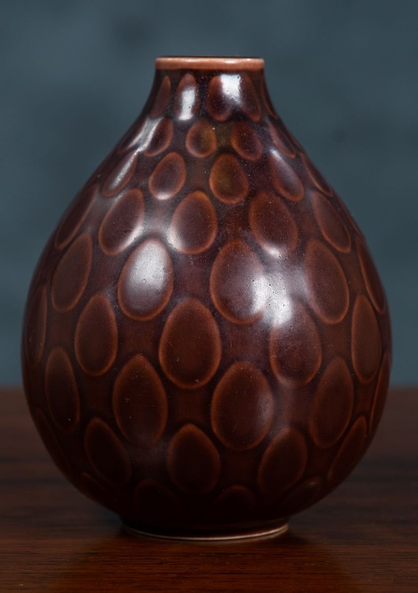 Mid-Century Aluminia Marselis Vase by Nils Thorsson for Royal Copenhagen