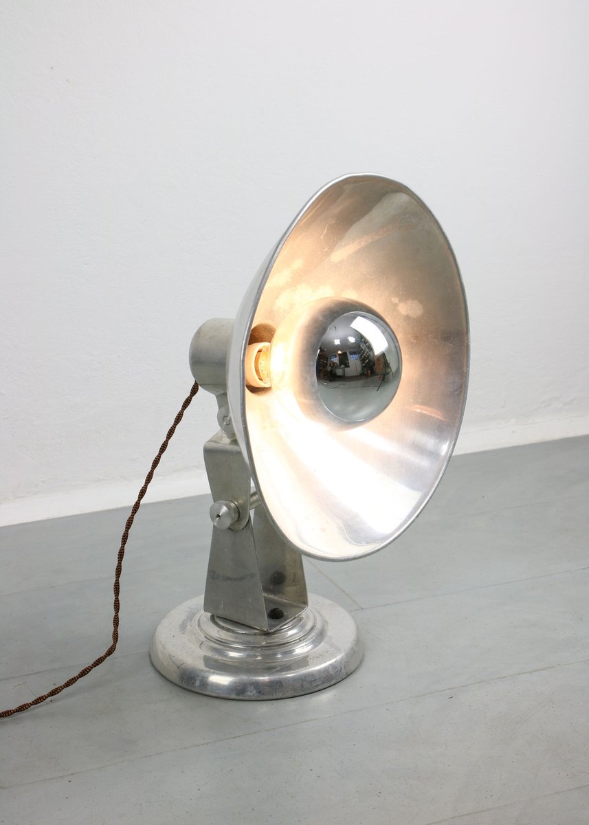 Mid-Century Aluminium Adjustable Table Lamp, 1950s