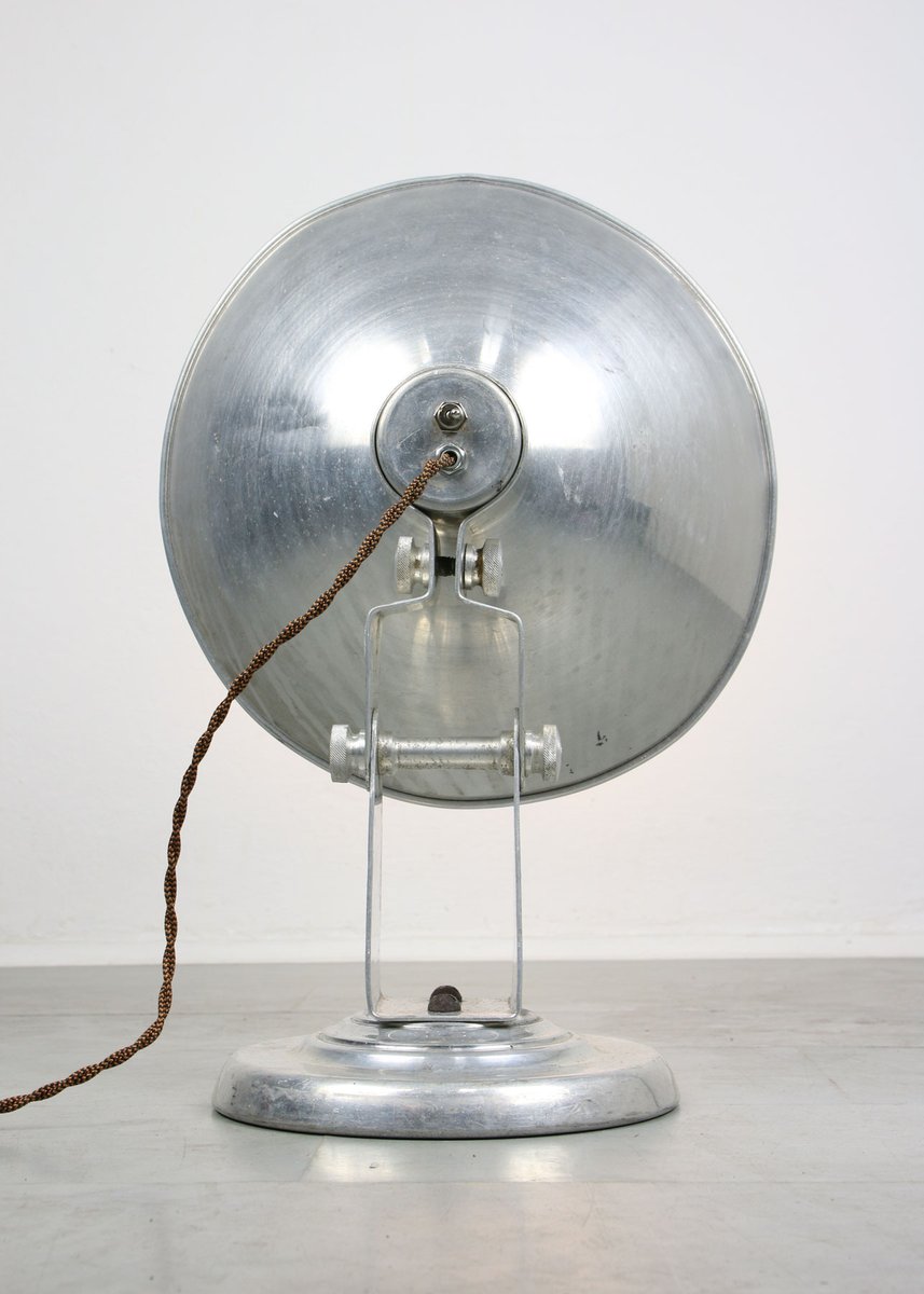 Mid-Century Aluminium Adjustable Table Lamp, 1950s