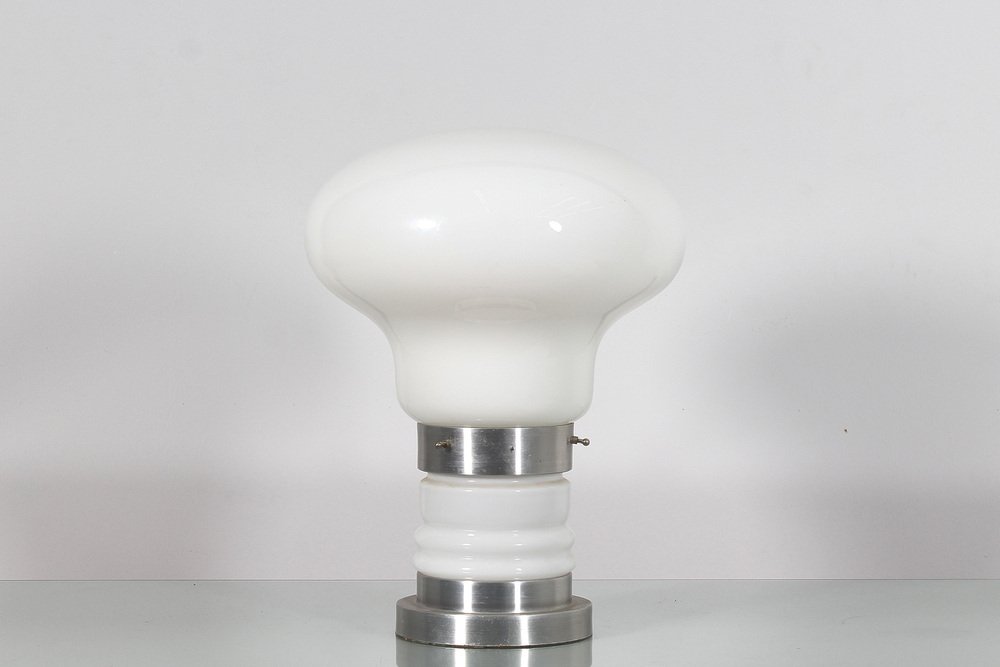 Mid-Century Aluminium and Murano Glass Table Lamp by Carlo Nason for Mazzega, Italy, 1970s