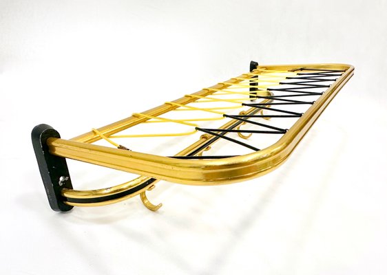 Mid-Century Aluminium & Brass Coat and Hat Rack, 1960s-ZCY-1949660