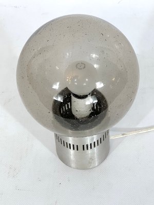 Mid-Century Aluminum and Bullicante Glass Table Lamp from Stilux Milano-OT-1107260