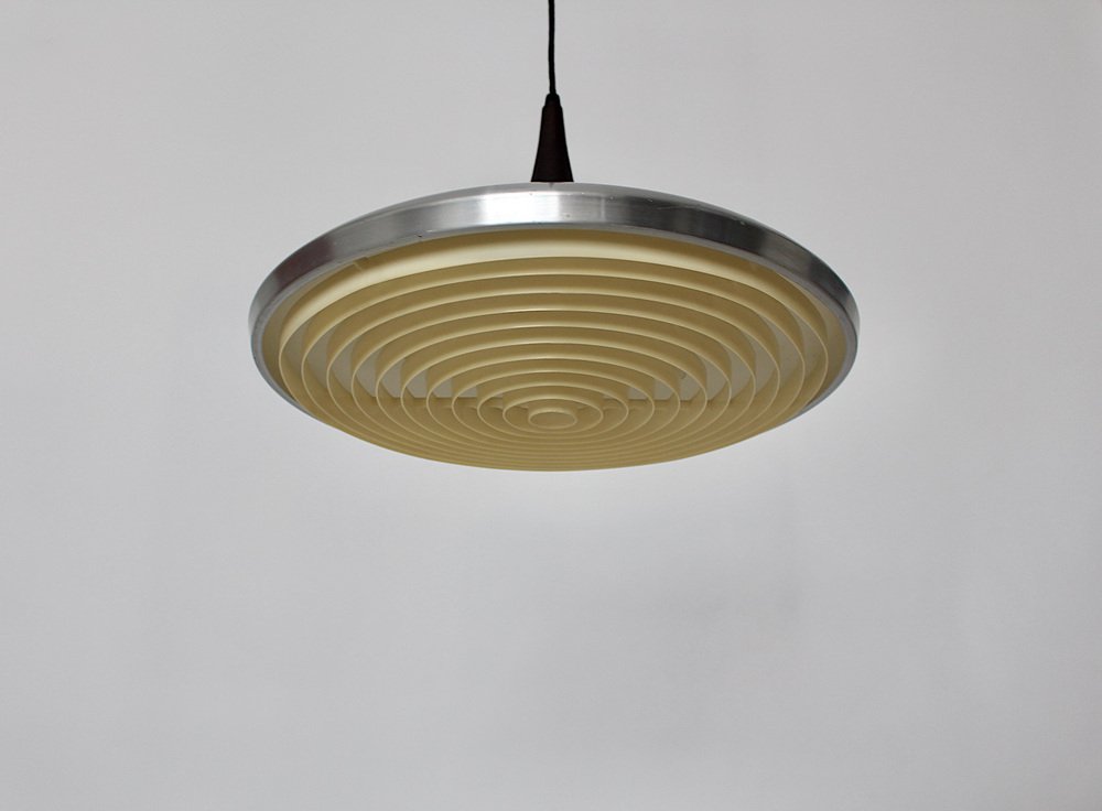 Mid-Century Aluminum Plastic Chandelier, 1960s