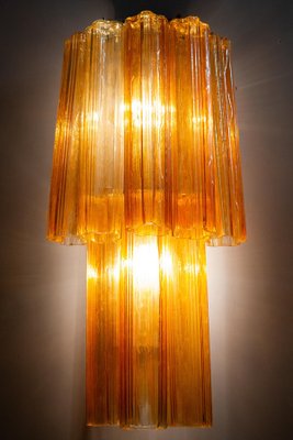 Mid-Century Amber and Clear Murano Glass Sconce-MBH-1032370