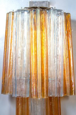 Mid-Century Amber and Clear Murano Glass Sconce-MBH-1032370