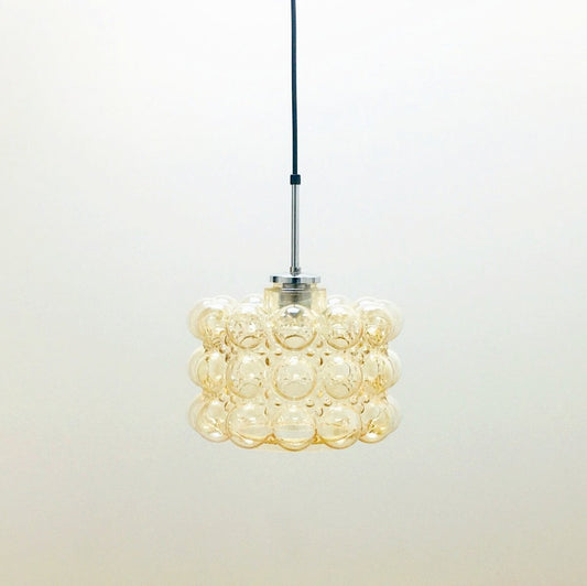 Mid-Century Amber Bubble Glass Ceiling Light by Helena Tynell for Limburg, 1960s