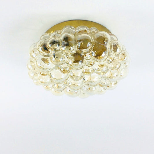 Mid-Century Amber Bubble Glass Flush Mount by Helena Tynell for Limburg, 1960s