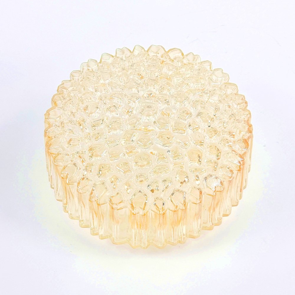 Mid-Century Amber Bubble Glass Wall Light by Helena Tynell for Limburg, 1970s