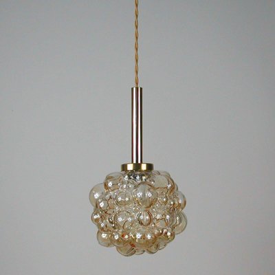 Mid-Century Amber Bubble Pendant by Helena Tynell for Limburg, 1960s-OE-897784