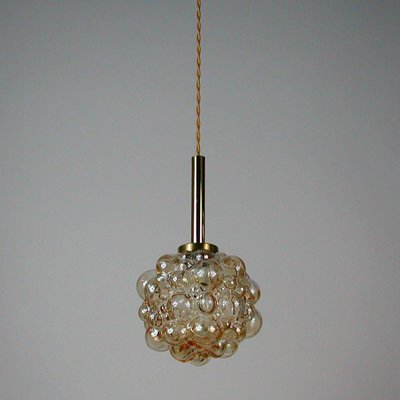 Mid-Century Amber Bubble Pendant by Helena Tynell for Limburg, 1960s-OE-897784