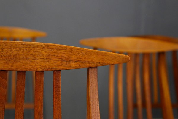 Mid-Century American Brown Chairs, 1950s, Set of 6-RCE-1100030