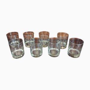 Mid-Century American Crystal and Silver Whiskey Glasses by Georges Briard, Set of 8-TCS-2041765