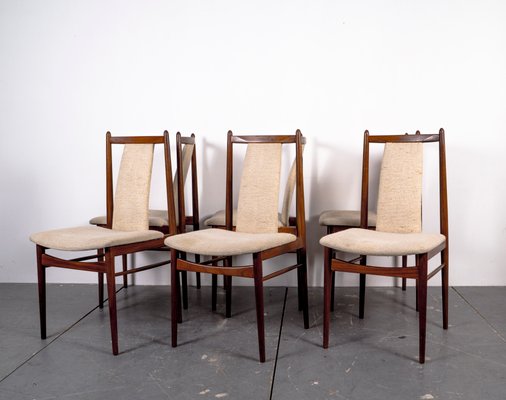 Mid-Century American Nutwood Dining Chairs, 1970s, Set of 6-VLO-1334936