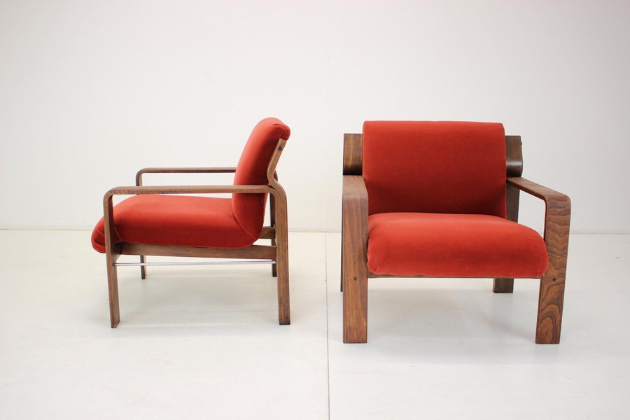 Mid-Century Armchair by Ludvík Volák for Dřevopodnik Holešov, 1960s