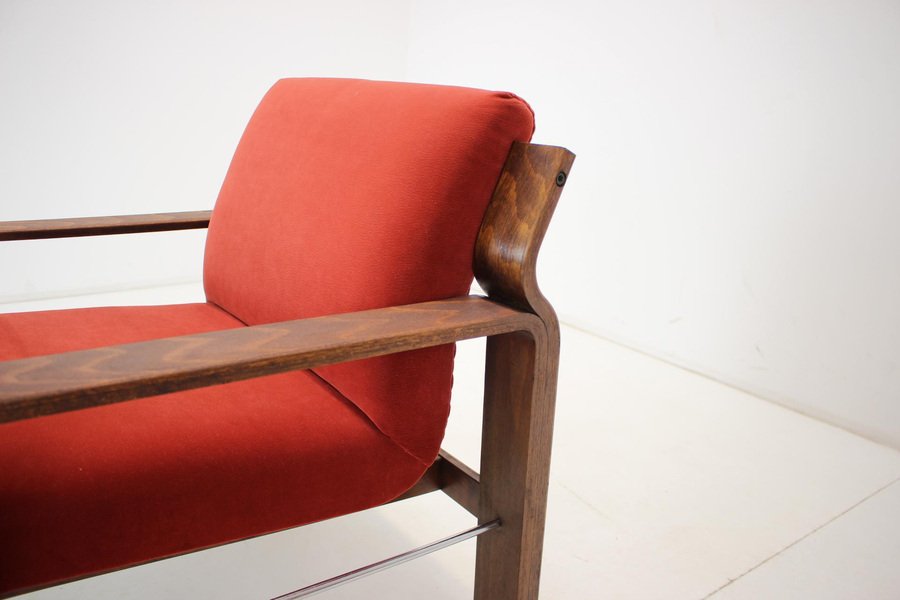 Mid-Century Armchair by Ludvík Volák for Dřevopodnik Holešov, 1960s