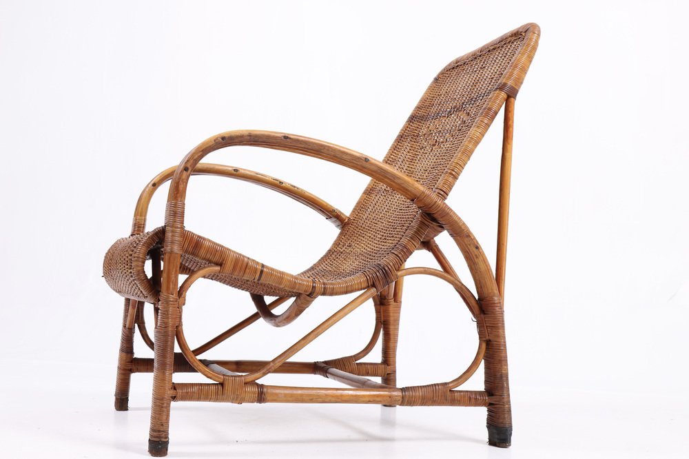 Mid-Century Armchair in Bamboo, Denmark, 1950s