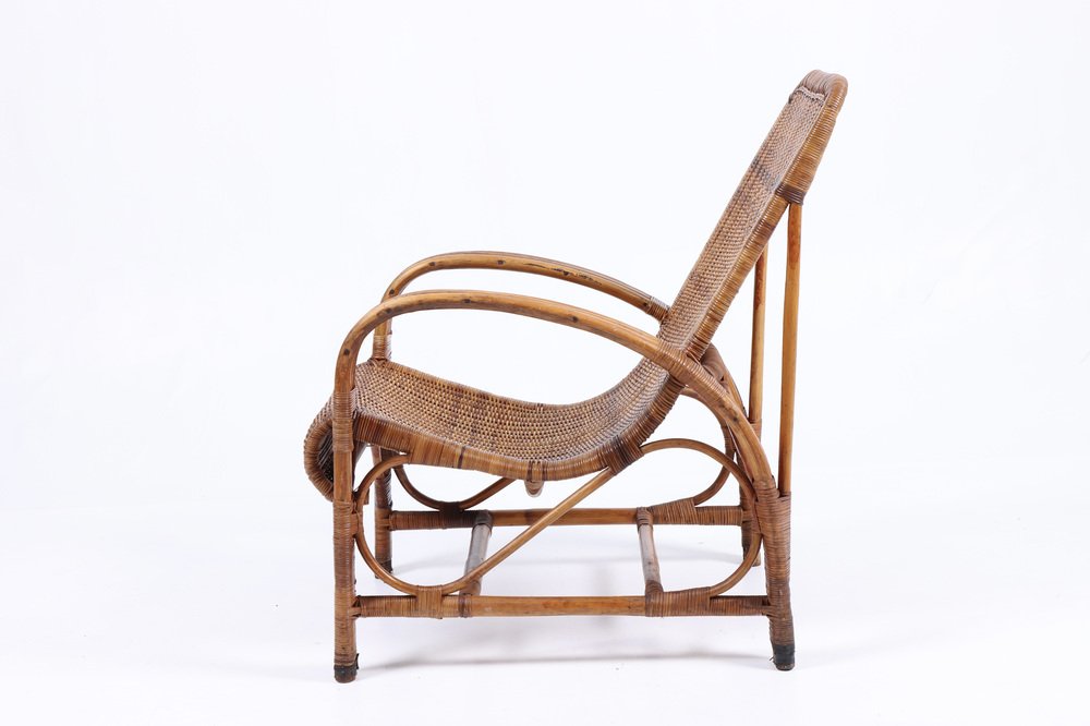 Mid-Century Armchair in Bamboo, Denmark, 1950s