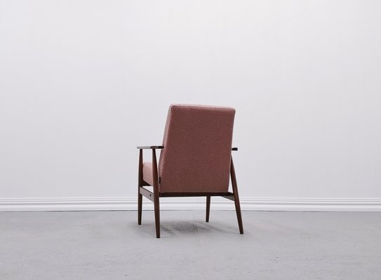 Mid-Century Armchair in Dusty Pink Bouclé by Henryk Lis, 1960s-MTQ-1799564