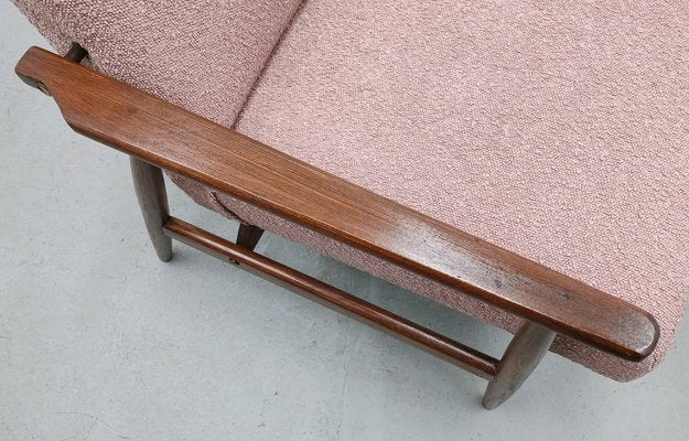 Mid-Century Armchair in Dusty Pink Bouclé by Henryk Lis, 1960s-MTQ-1799564