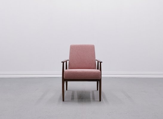 Mid-Century Armchair in Dusty Pink Bouclé by Henryk Lis, 1960s-MTQ-1799564