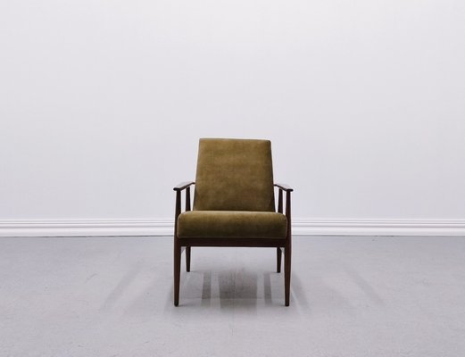 Mid-Century Armchair in Forest Green Velvet by Henryk Lis, 1960s-MTQ-1799570