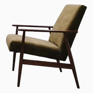 Mid-Century Armchair in Forest Green Velvet by Henryk Lis, 1960s-MTQ-1799570