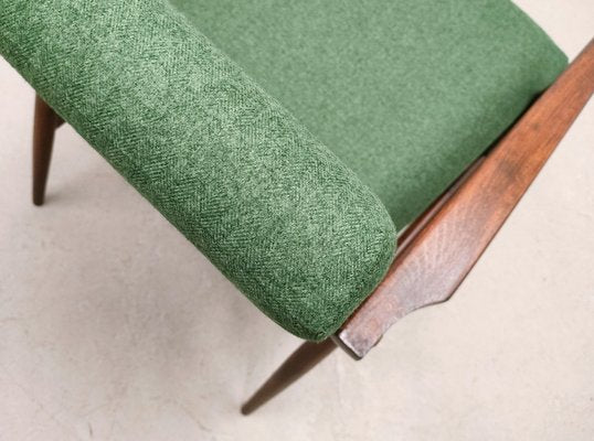 Mid-Century Armchair in Green Tweed by Henryk Lis, 1967-MTQ-2036224