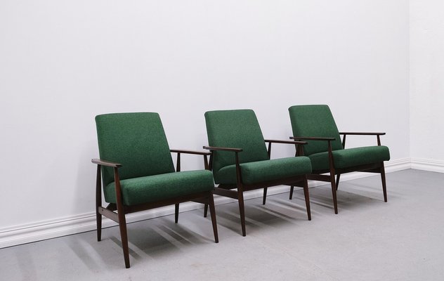 Mid-Century Armchair in Green Tweed by Henryk Lis, 1967-MTQ-2036224